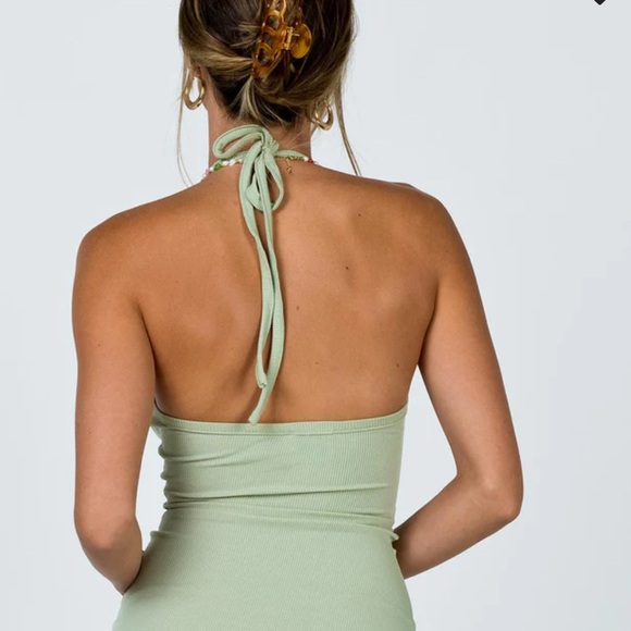 PRINCESS POLLY AVERY MINI DRESS IN SAGE - Picture 3 of 4